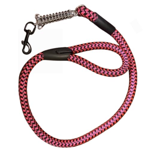 Guia De Passeio Corda Reforçada Com Mola Amortecedor Cães Cachorro Grande Médio Porte Resistente - SHACK (fêmea) Cores sortidas