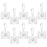 Porte-clés musical unique : ce porte-clés transparent en forme de mini-cd allie astucieusement l'aspect classique d'un album à un format portable, vous permettant d'emporter vos souvenirs musicaux préférés partout avec vous. il se transforme en un élégant porte-clés, un pendentif ou un porte-cd transparent