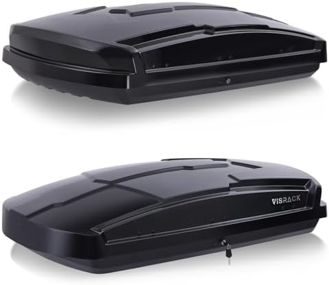 15.5 Cu Ft Cargo Box, Hard Shell Roof Cargo Carrier with Security...