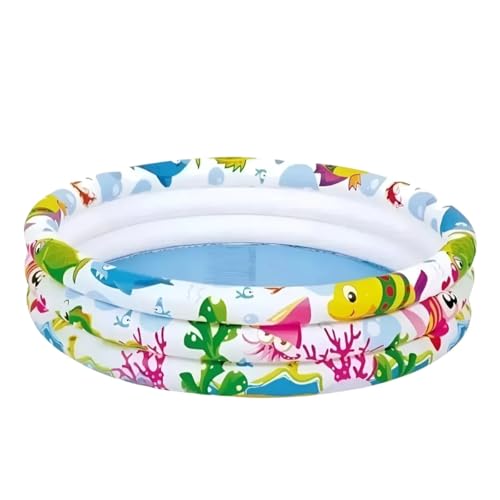 Piscina Inflável Redonda Infantil Capacidade de 100 litros com 3 Anéis