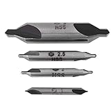 4 Stk. 1/2 / 2,5/5 mm 60-Grad-HSS-Zentrierbohrer Zentrierbohrer Set Drehwerk Mühle Kombinierter Zentrierbohrer Senker