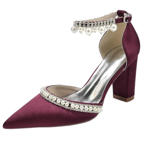 Chaussures de mariage de mariée satin talons hauts confortables pour femme