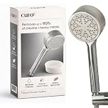 Curo Skin Chrome Filtered Shower Head - Filters Chlorine, Heavy Metals & Impurities Found in Water - Improves Quality of Skin & Hair - High Pressure - Quick & Easy to Install (Chrome)