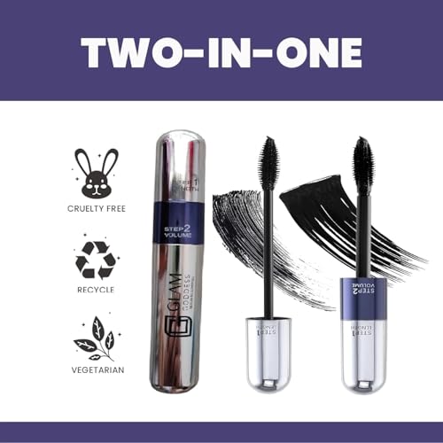 Image of Glam Goddess Double Trouble Volumizing and Lengthening Mascara | 2-in-1 Mascara for Women | Long Lasting (15 ml) (Black)