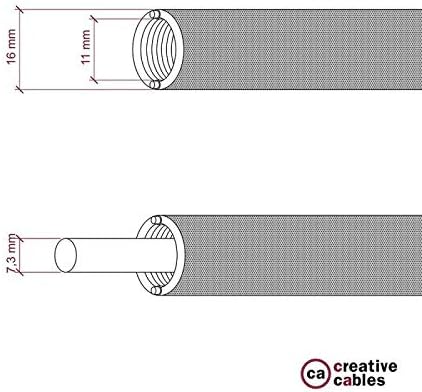 Creative-Tube flexible conduit, Jute (RN06) fabric covering, 16 mm diameter