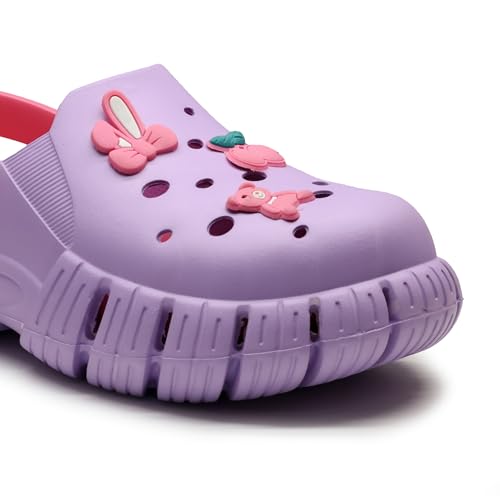 Image of ASIAN INDIGO-10 Stylish Women Clogs | Ultra-Light, Breathable & Comfortable Slip-Ons with Cute 3D Stickers