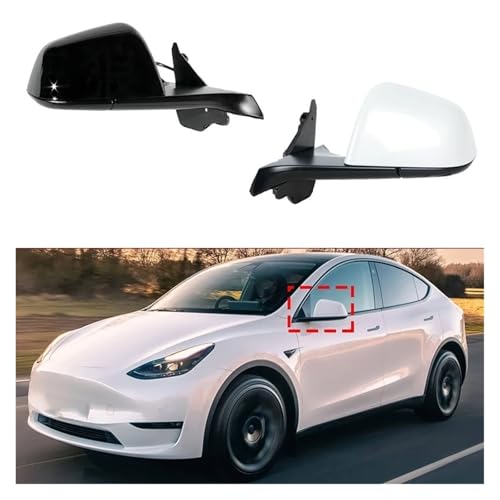 Rétroviseur Tesla Modèle Y droit blanc d'assemblage électrique 2020-2023