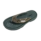 ZORIZ Mossy Oak Golf Sandals for Women and Men, Thong Flip Flops with Removable Spikes, Golf Footwear with Deeper Heel Cup and Higher Sidewalls for Comfort, Bottomland, Women’s 11/Men’s 9