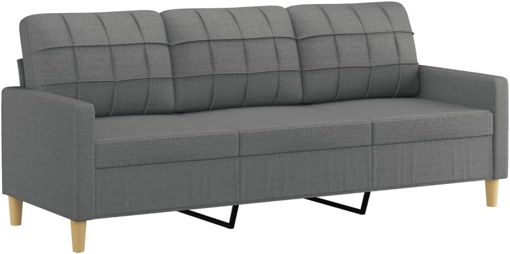 3-Seater Sofa Dark Gray Living Room Furniture