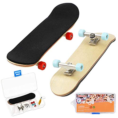 HEHALI 2 PCS Wooden Fingerboards Professional Mini Finger Skateboard