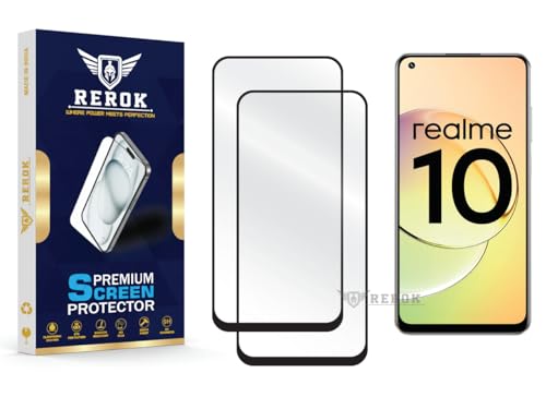 Image of Gorilla Tempered Glass Screen Protector Compatible with Realme 10 [Pack of 2] | Edge-to-Edge, Bubble-Free, Case Friendly, Easy Installation Kit