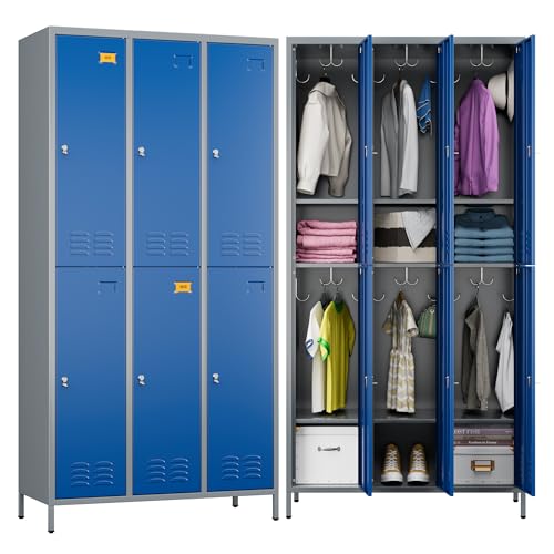 LOCENHU Schrank Spind Spint Schließfachschrank Metallschrank mit...