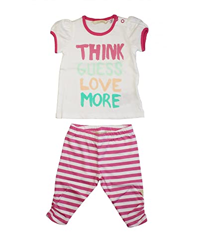 T-shirt et pantalon bébé fille GUESS rose pour les sorties printanières