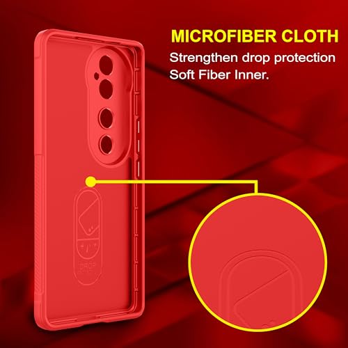 Image of amazon basics Back Case Cover for Vivo V40 Pro 5G (Silicone Magic-Red)