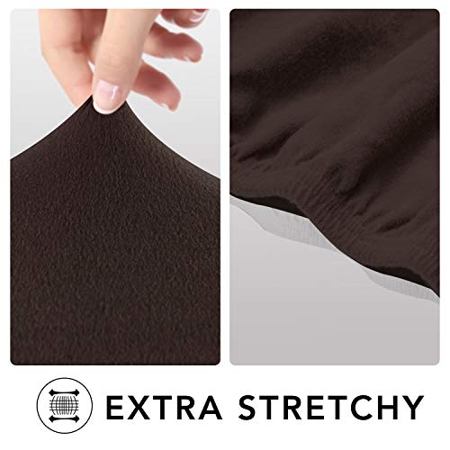 PureFit Super Stretch Sofa Slipcover – Spandex Non Slip Soft Couch Sofa Cover, Washable Furniture Protector with Non Skid Foam and Elastic Bottom for Kids, Pets (Sofa, Chocolate) - Image 5