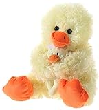 Maße: 28*16*23 cm Heunec 863477 Plüschtier-Ente mit Baby, sitzend, Gelb, 28 cm