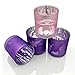 Advent Candle Holder Set of 4, Christian Decoration Votive Candle Holders, Glass Tealight Holders for Christmas Table Centerpieces Nativity Decorations, Purple & Pink