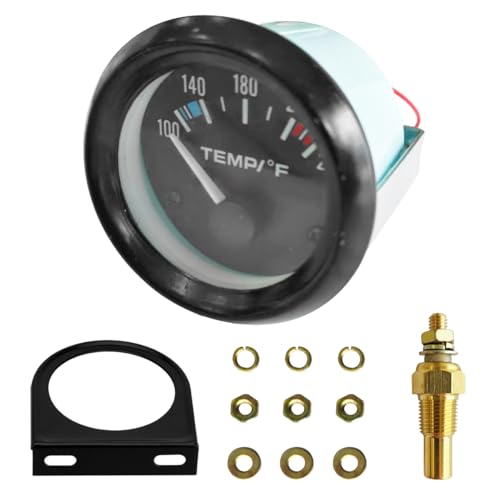 BDZMC 2" 52mm DC12V Car Water Temperature Gauge, 100-250℉ Water