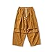 JEShifangjiusu Mens Ultra Loose Hip Hop Street Fashion Pants Floor Length Wide Leg Parachute Cargo Pant Baggy Harem Pant (Yellow,4X-Large)