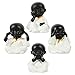 EXCEART 4PCS Mini Monk Ornamenty Śliczne Kung Fu Monk Statua Miniaturowa Figurka Buddha Mądra Postać Mała Mnich Rzeźby Kolekcjonerska Rzemieślnicze Sztuki Półkę Pulpicie Zen Garden