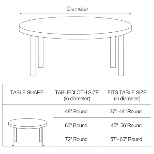 Boao 6 Pcs 48 Inch Round Plastic Fitted Tablecloth with Elastic Edge Design Waterproof Table Cover Plastic Tablecloth Protector for Table(Black) by Boao - Used condition - Image 5