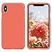 SURPHY Designed for iPhone Xs Case and Phone X Case with Microfiber Lining, Thickened Liquid Silicone Phone Case for iPhone X XS 5.8 inches, Nectarine