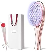 LEDクッションブラシ ピンクゴールド ギフト用 Amazon | 「ひるおび」にて紹介 wavewave ems ヘアブラシ 赤色LED