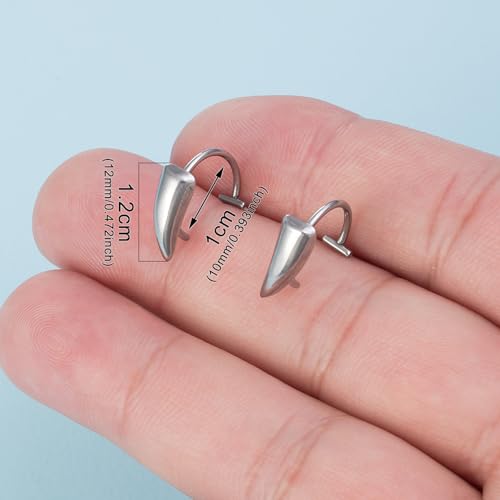 Fake Lip Piercing Ring Halloween Vampire Fangs Lip Cuff Stainless Steel Vampire Teeth Adjustable Fake Lip Piercings Body Jewelry Non Piercing2