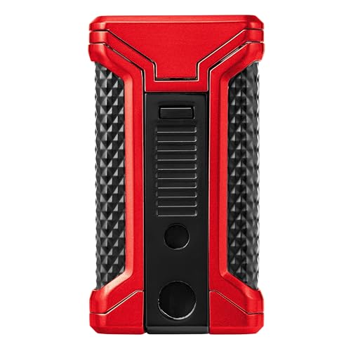 Encendedor Colibri Ascari Triple Jet Torch Metal Rojo Negro miniatura 4