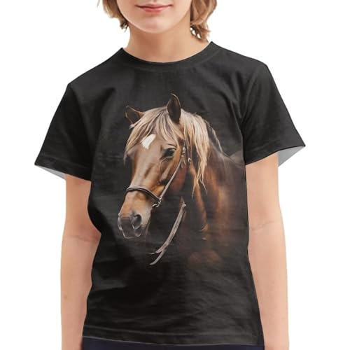 Image of JEOCODY Boys Girls Graphic Tees Funny 3D Printed Short Sleeve T-Shirts 3-16T