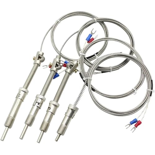 Termopar tipo K con cable blindado M12 y muelle de compresión de 1m 5