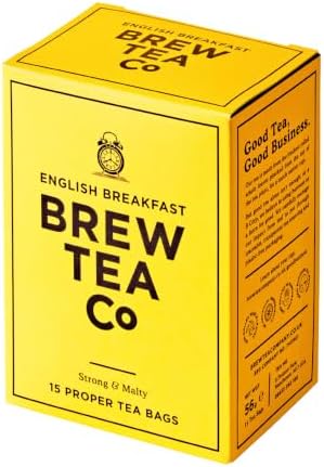 English Breakfast Tea - Rolled Whole Leaves, Not Dust, 15 Proper Tea Bags