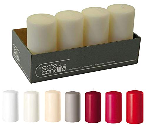 Bougies piliers grand modèle blanc laine : fini les bougies trop petites pour l'Avent