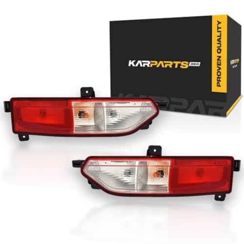 Image of KarParts360 For Chevy Bolt EV 2017 18 19 20 2021 Back Up Light Driver & Passenger Side | Pair | CAPA | Red, Clear Lens | PC+ABS Plastic Housing | Screw-In | PMMA Plastic Lens | GM2882112C, GM2883112C