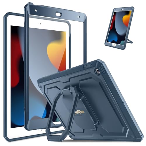 Étui pour iPad 9e/8e/7e génération avec film écran et anneau magique rotatif