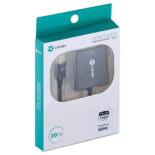 ADAPTADOR MINI DISPLAYPORT 1.2V X DVI-D ATIVO 20CM MDPDVI-A20, VINIK, 31462