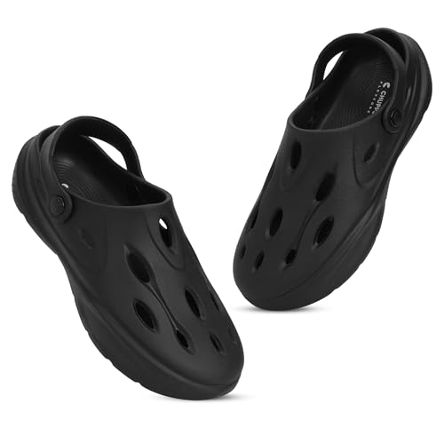 Image of CHUPPS Gator Clogs for Men | Lightweight EVA Clogs | Anti-Slip Sole | Cushioned Footbed | Breathable Ventilation | Adjustable Back Strap | Waterproof Casual Garden Clogs for Men