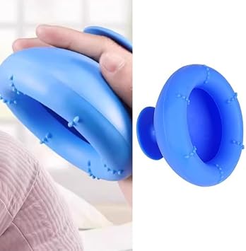 Chest Percussion Cup for Adults - Manual Physical Vibration Therapy for Sputum Break up, Phlegm Removal, Lung Expectoration Aid, Palm Silicone Self Aspirator Device Small