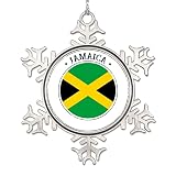 Snowflake Ornament Jamaica Flag Ornament for Christmas Tree Decor Country City Souvenir Personalized