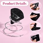 Pimoys 6 Pcs Poudre Puff Face Soft Triangle Maquillage Puff Velour Maquillages Sponges Bas pour Poudre Loose (Noir)