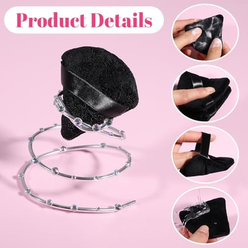 Pimoys Powder Puffs, 6 Pack Triangle Makeup Puff, Black - 3
