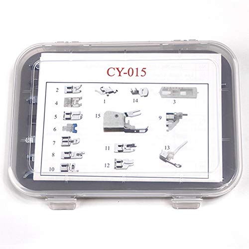 Kit de 15 Pies Prensatelas para Máquina de Coser miniatura 4