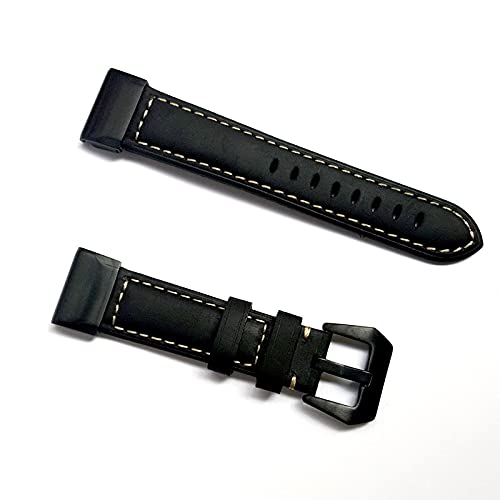 Bracelet 26 mm Fenix 5X Plus noir pour montre connectée Garmin outdoor - 3