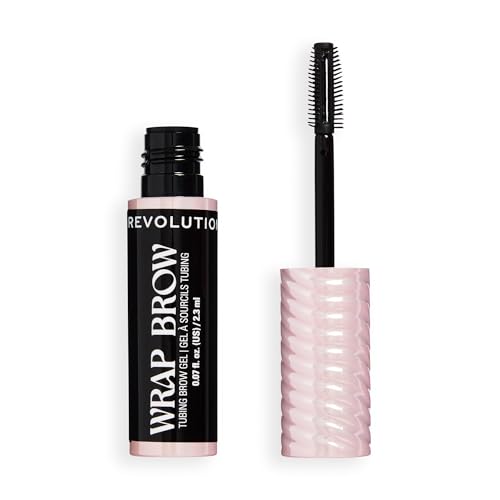 Image of Revolution Wrap Brow Tubing Tinted Eyebrow Gel, Ebony Black | Matte Finish for Dark Circles, Redness & Blemishes, Vegan & Cruelty-Free, 0.11 fl oz