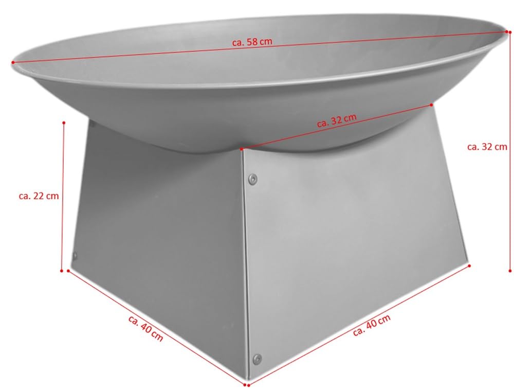 Jet-Line Feuerschale Pueblo Rostoptik Lackiert Ø 58 cm x 32 cm Hoch