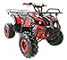 HHH 125cc ATV Quad 125cc ATV with Reverse, LED Lights, Big Wide Tires with Matching Rims 4 Wheeler for Youth and Children (Red Color)