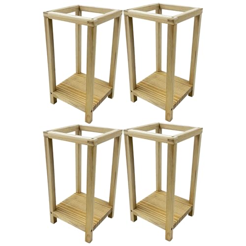 Décorations de mariage pour centres de table : lot de 4 supports et vases Teksome