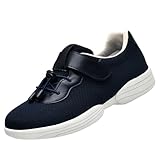 BJMCNID Diabetiker-Turnschuhe aus Mesh mit Dämpfung，Women's Seniors Slippers Unisex Bandage Shoe, Plantar Fasciitis Closed Sandals Diabetics，Blue,41