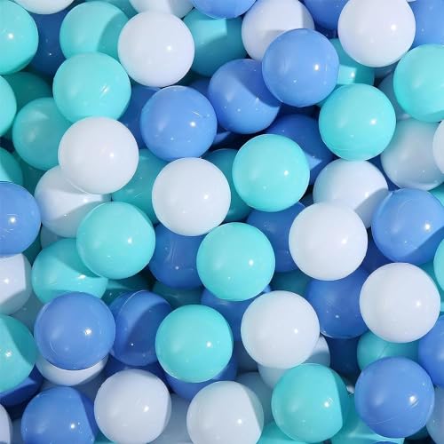 STARBOLO Ball Pit Balls for Toddlers, BPA Free Crush Proof Plastic Toy Balls for Ball Pit, Children's Pool Water Toys, Macaron Ocean Balls for Play Tent 2.2 Inch Pack of 100