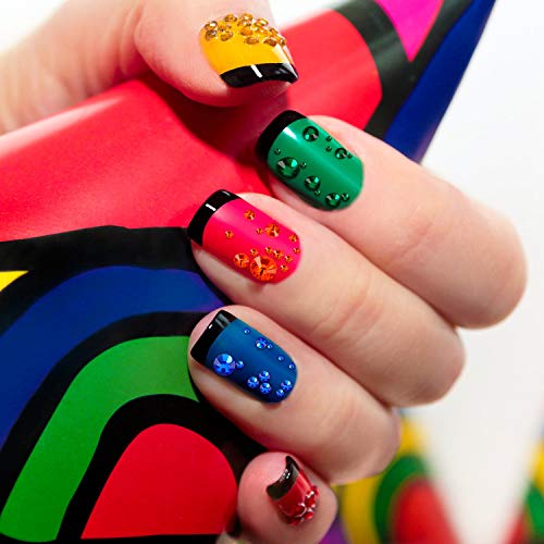 image for WILLBOND 1000 Pieces Flat Back Artificial Gems Flatback Rhinestones Ro